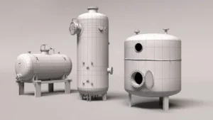 Industrial tanks used storage for chemicals, water, fuel, and manufacturing applications