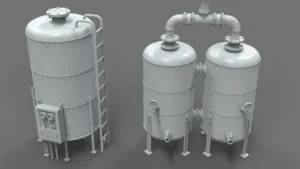 Industrial tanks used for storage and processing in manufacturing industries