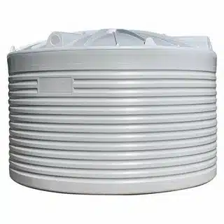 Water storage tank installation beside a New Zealand home