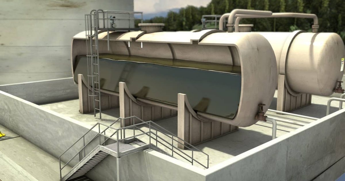 Below ground tank installed underground for water storage system